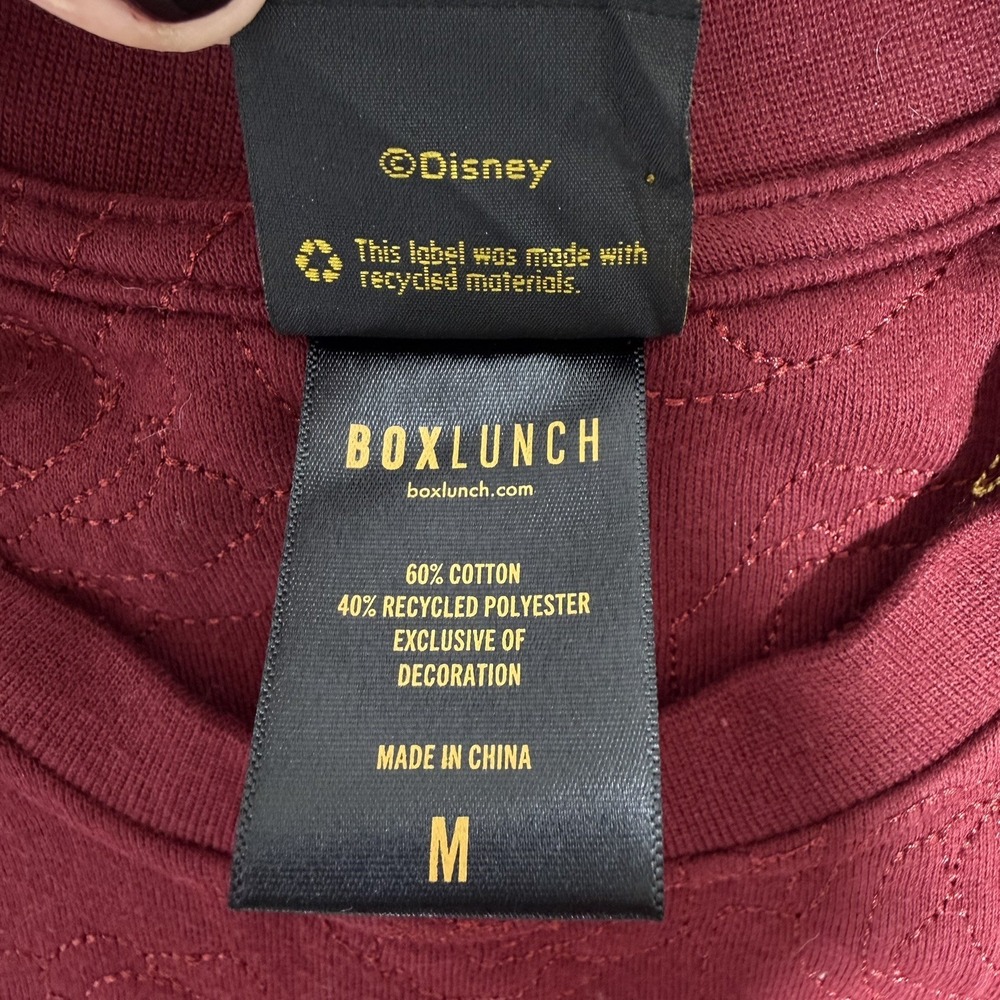 Boxlunch Disney Beauty And The Beast Belle Embroidered Sweatshirt Topographic M - Picture 3 of 7